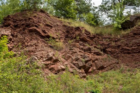 Border between Variscan Orogeny and Perm and Trias Sediments Stock Image - Image of sedimentary ...