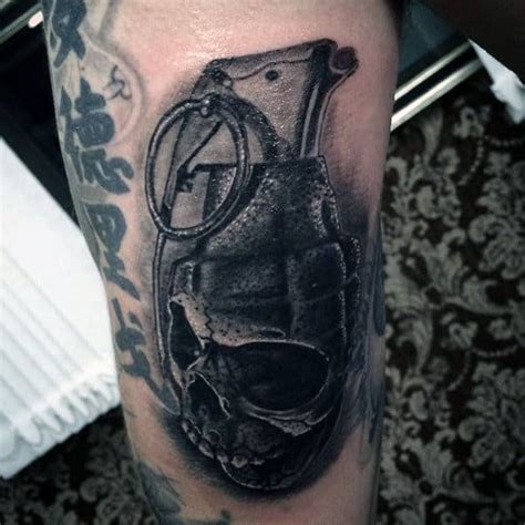 50 Grenade Tattoo Designs For Men - Explosive Ink Ideas