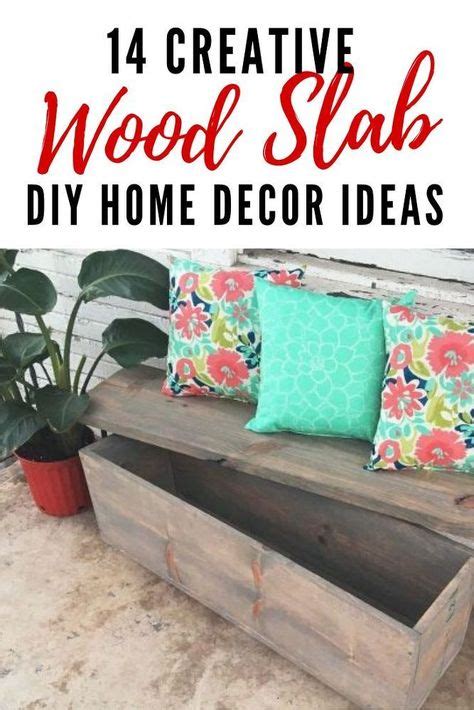 14 Creative DIY Projects and Ideas Using Wood Slabs | Wood slab, Wood diy, Diy home furniture