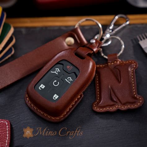 Handcrafted Key Fob Cover Leather Key Fob Cover for Yukon Denali Sierra ...