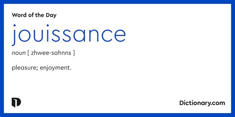 Word of the Day - jouissance | Dictionary.com