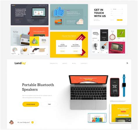 Free Landing Page UI Kit Templates (PSD, Sketch)