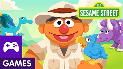 Sesame Street: Ernie's Dinosaur Day Care | Game Video - YouTube