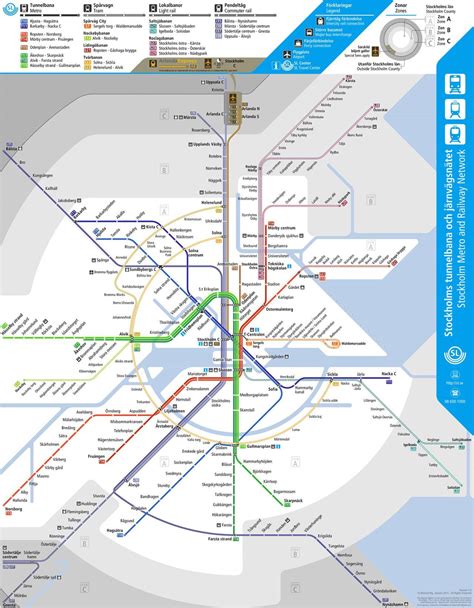 Stockholm transport map - Public transport map Stockholm (Södermanland ...