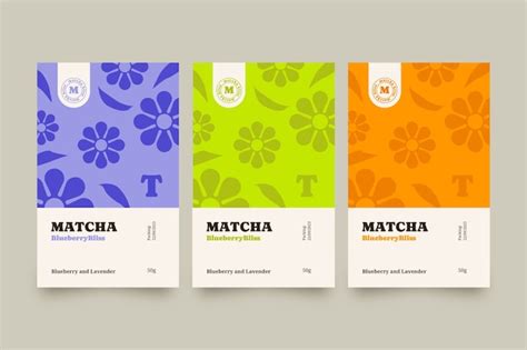 Free Vector | Flat design tea label template set