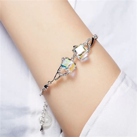 Crystal from Swarovski Bracelets For Women Trendy Luxury Women Leather ...