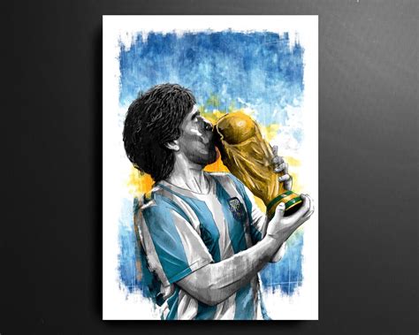 Diego Maradona 1986 World Cup Argentina Football Print - Etsy