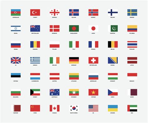 National flags of the world 3389005 Vector Art at Vecteezy