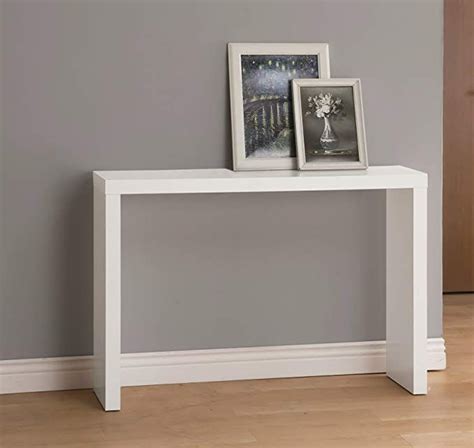 White Finish Modern Console Sofa Entry Table | White console table, Modern console, Living room ...