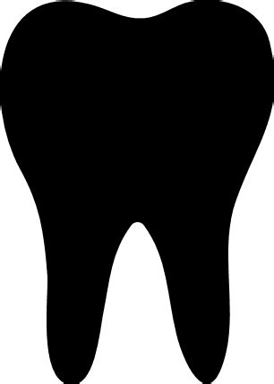 tooth silhouette, dentist free svg file - SVG Heart