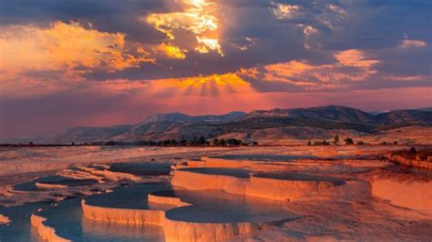 pamukkale, Tourism, Landscape, Beauty, Sunset, Is, Amazing, Turkey Wallpapers HD / Desktop and ...