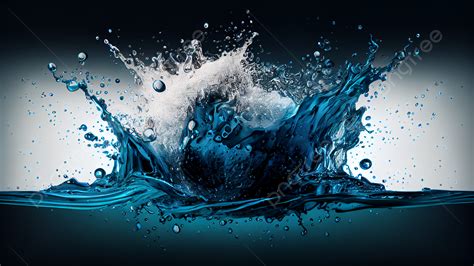 Water Splash Effect Blue Background, Water Splash, Splash, Waterdrop Background Image And ...