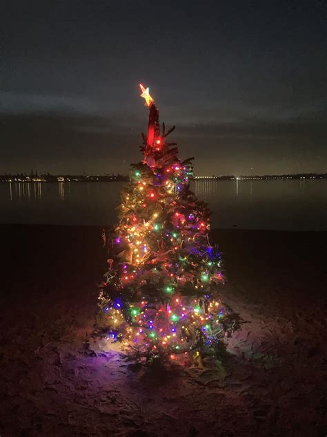 San Diego Bay beach Christmas tree. : r/SanDiegoLibre