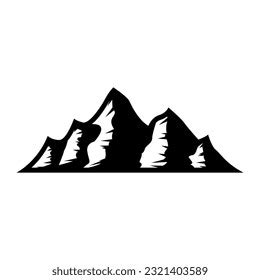 Logo Design Snowy Mountain Silhouette Symbol Stock Vector (Royalty Free ...