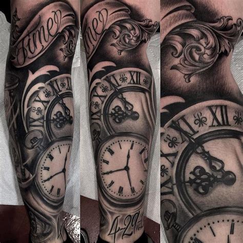 Clock Tattoo by Ebone Capone - Tattoo Insider