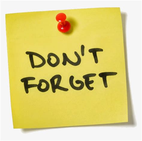 Don T Forget Clipart Post It Note - Reminder Notice - 800x755 PNG Download - PNGkit