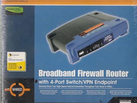 LINKSYS BROADBAND FIREWALL Router W/4-Port Switch / Vpn Endpoint Model# Befsx41 $19.95 - PicClick
