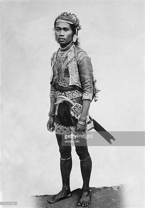 Philippines, Bagobo natives. Man wearing traditional clothes ...