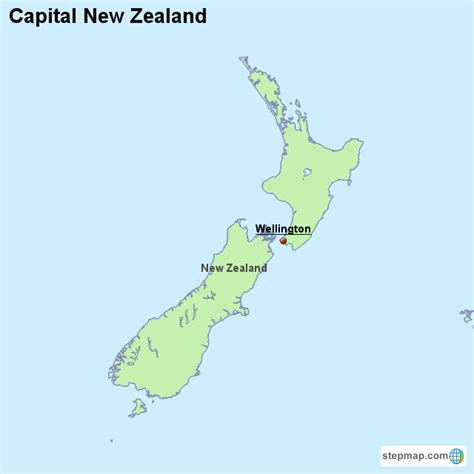 StepMap - Capital New Zealand - Landkarte für New Zealand