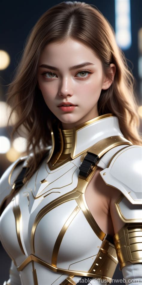 Ultra-Realistic Warrior Girl in High-Tech Armor | Stable Diffusion Online