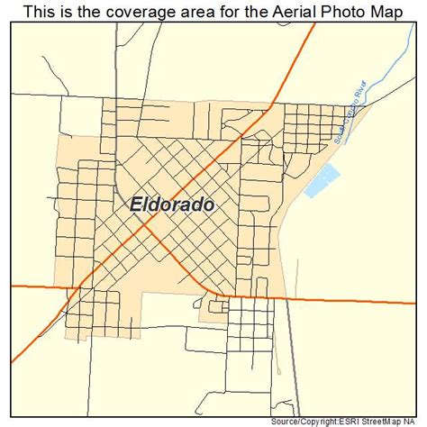 Aerial Photography Map of Eldorado, TX Texas