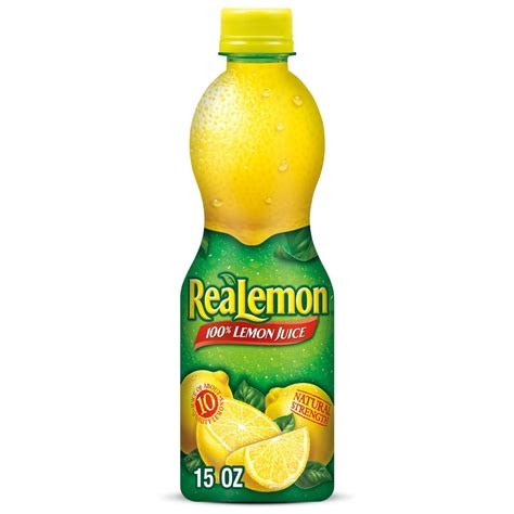 ReaLemon 100% Lemon Juice, 15 Fl Oz Bottle, 1 Count - Walmart.com - Walmart.com