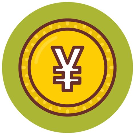 Yen symbol Generic Outline Color icon