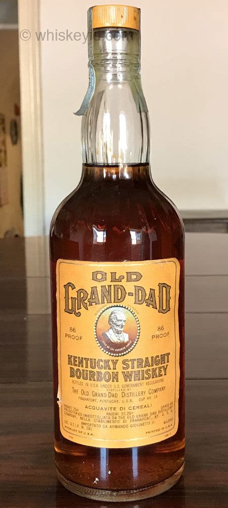 old_grand_dad_86_proof_bourbon_italian_export_1970_front | whiskey id ...