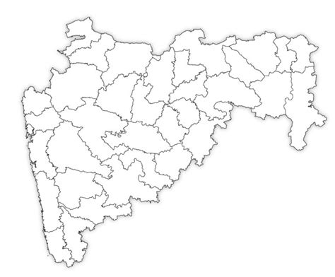 Maharashtra Blank Map | Maharashtra Outline Map