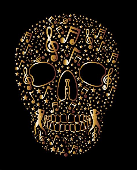 tattoo music skull vector art on Behance