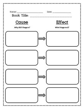 Cause and Effect Graphic Organizer by Coloring the World | TpT