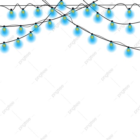 String Light Bulbs Vector Hd PNG Images, Blue String Light Bulbs Door ...