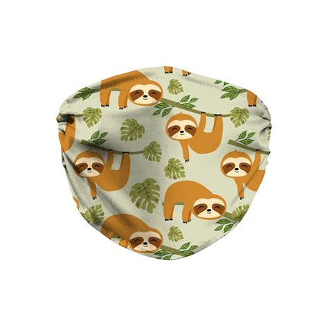 Sloth face mask for Kids and Adults Sloth mask Cute Animal | Etsy