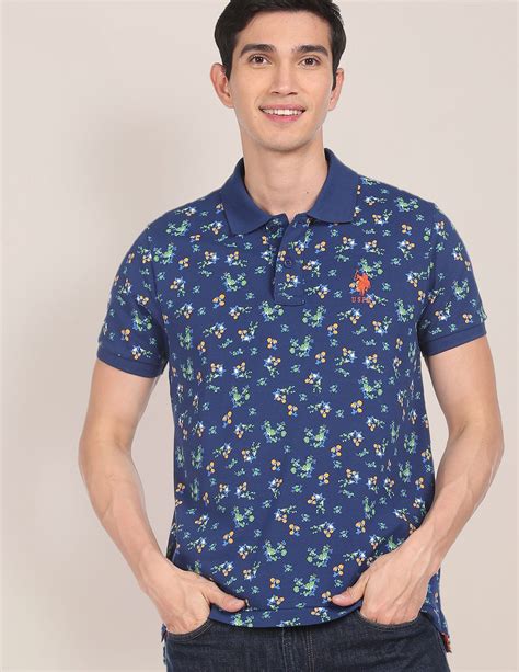 Buy U.S. Polo Assn. Floral Print Cotton Polo Shirt - NNNOW.com