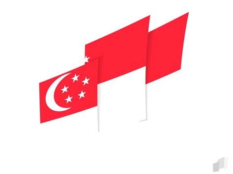 Premium Vector | Singapore flag in an abstract ripped design modern ...