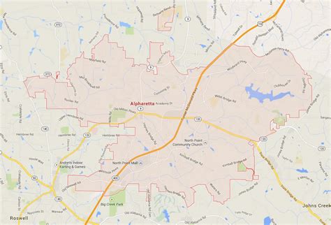 Alpharetta, Georgia Map