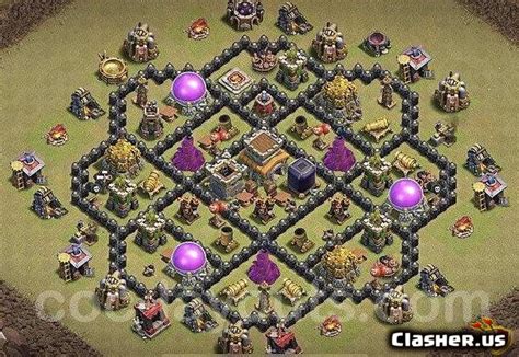 [Town Hall 8] TH8 War/Trophy base #204 [With Link] [4-2021] - War Base - Clash of Clans | Clasher.us