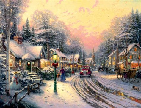 Christmas Painting By Thomas Kinkade 3