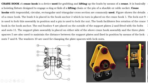 ASSEMBLY DRAWING OF CRANE HOOK - YouTube