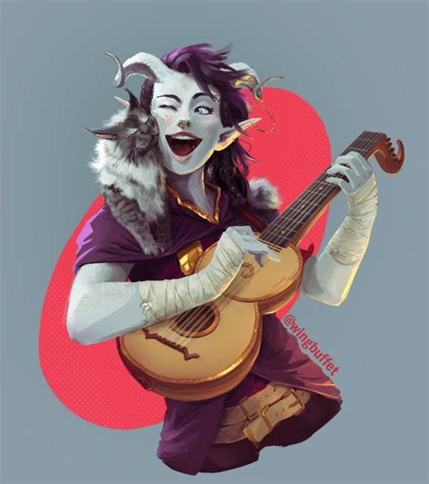 WingBuffet on Twitter: "Finished #tiefling bard! #dnd # ...