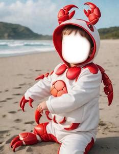 Boy Sebastian Crab Costume Fancy Dress. Face Swap. Insert Your Face ID ...