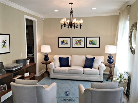 Home staging in living room with balance, navy blue accents. Similar to ...