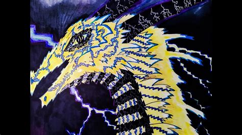 Drawing of a Lightning Dragon 2D - YouTube