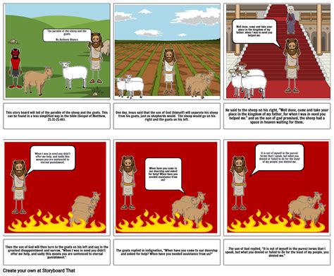 Parable of the sheep and the goats Storyboard by blanj095