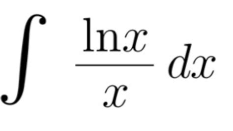 Integral Practice #1: indefinite integral of ((lnx)/x)dx - YouTube