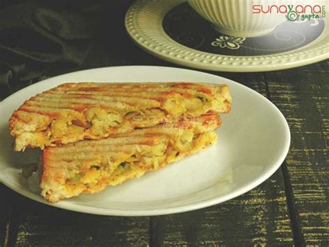 Grilled Potato Masala Sandwich Recipe