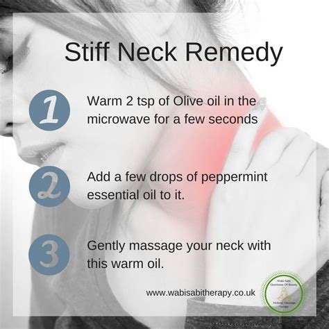 Stiff Neck Remedy Using Essential Oils; This neck remedy can be used at ...