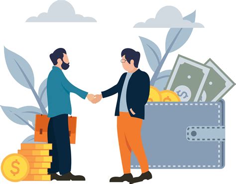 vector illustration Businessman Deal shaking hands flat cartoon style ...