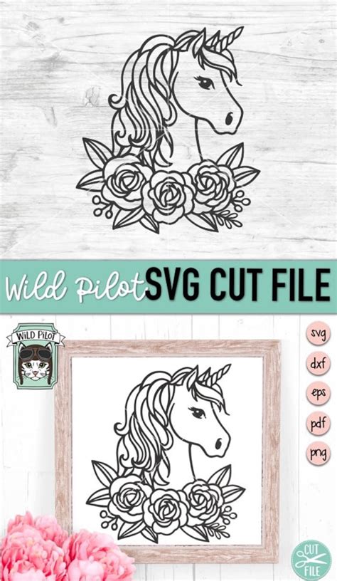 Unicorn svg file unicorn flowers svg unicorn cut file etsy – Artofit