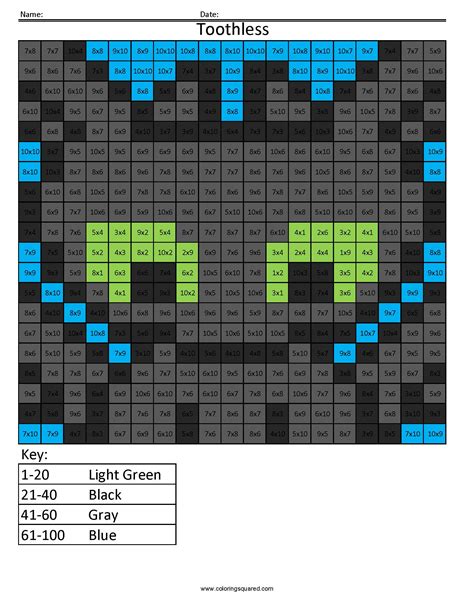 Math Pixel Art Coloring Pages Printable